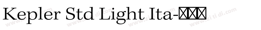 Kepler Std Light Ita字体转换